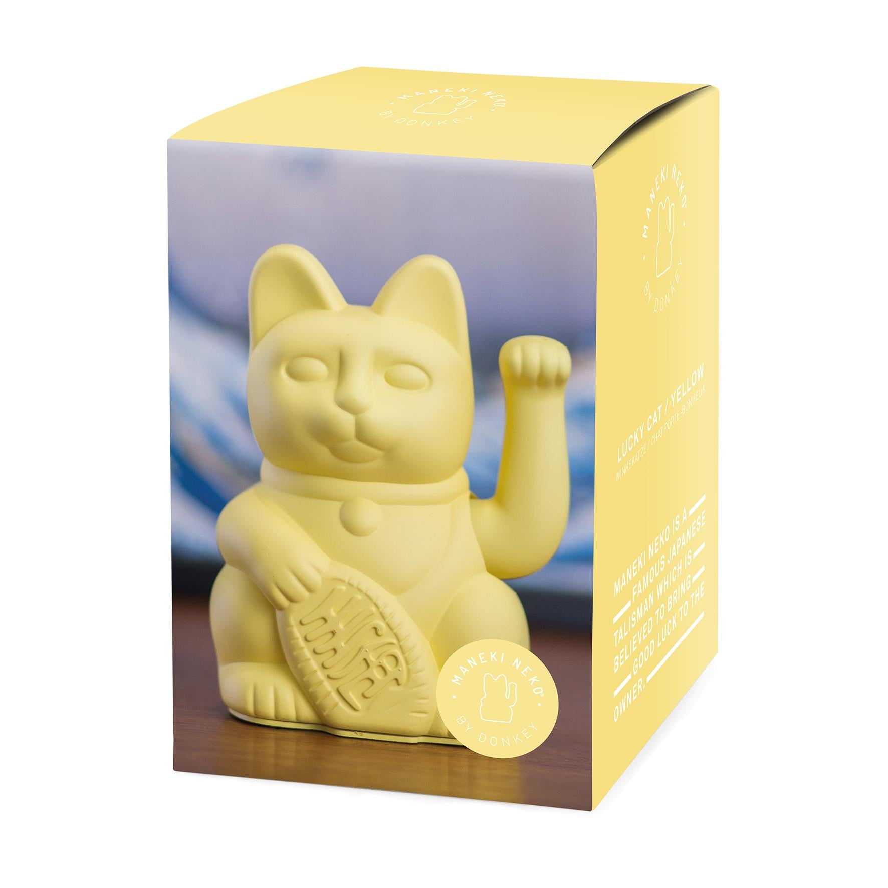 Winkekatze Gelb Packageshot
