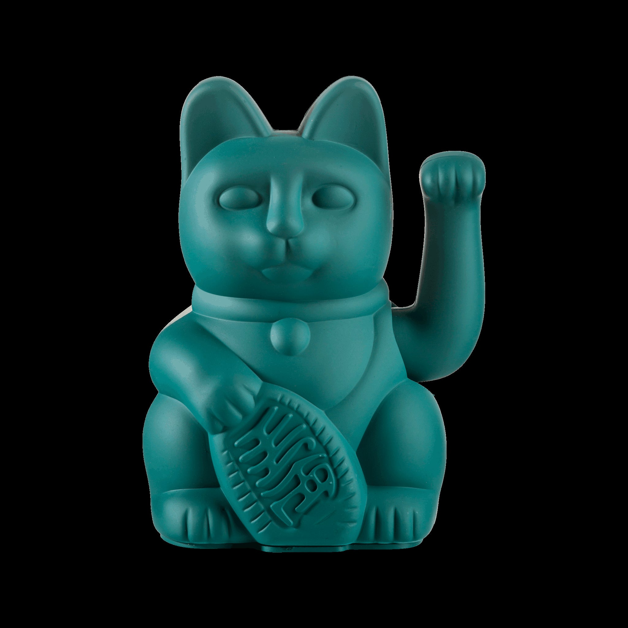 Winkekatze Grün Freisteller