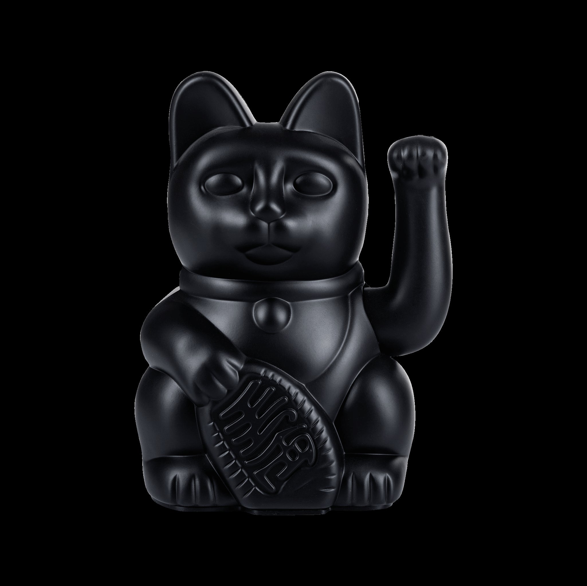 Winkekatze Schwarz Freisteller