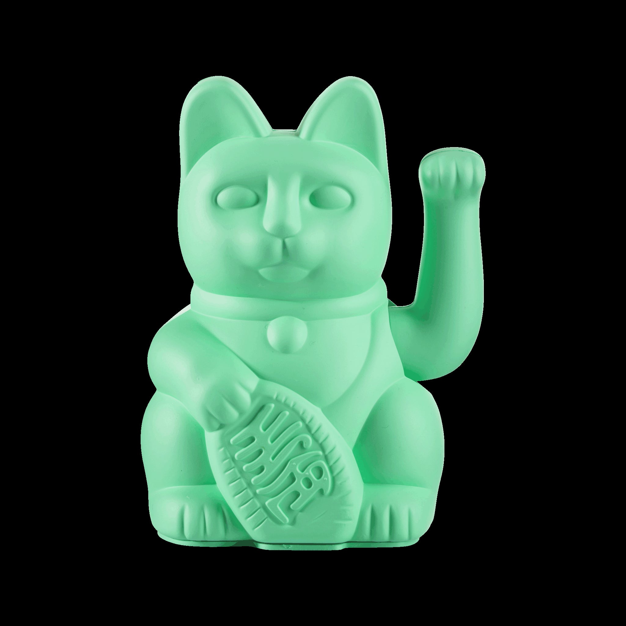 Winkekatze Minzgrün Freisteller