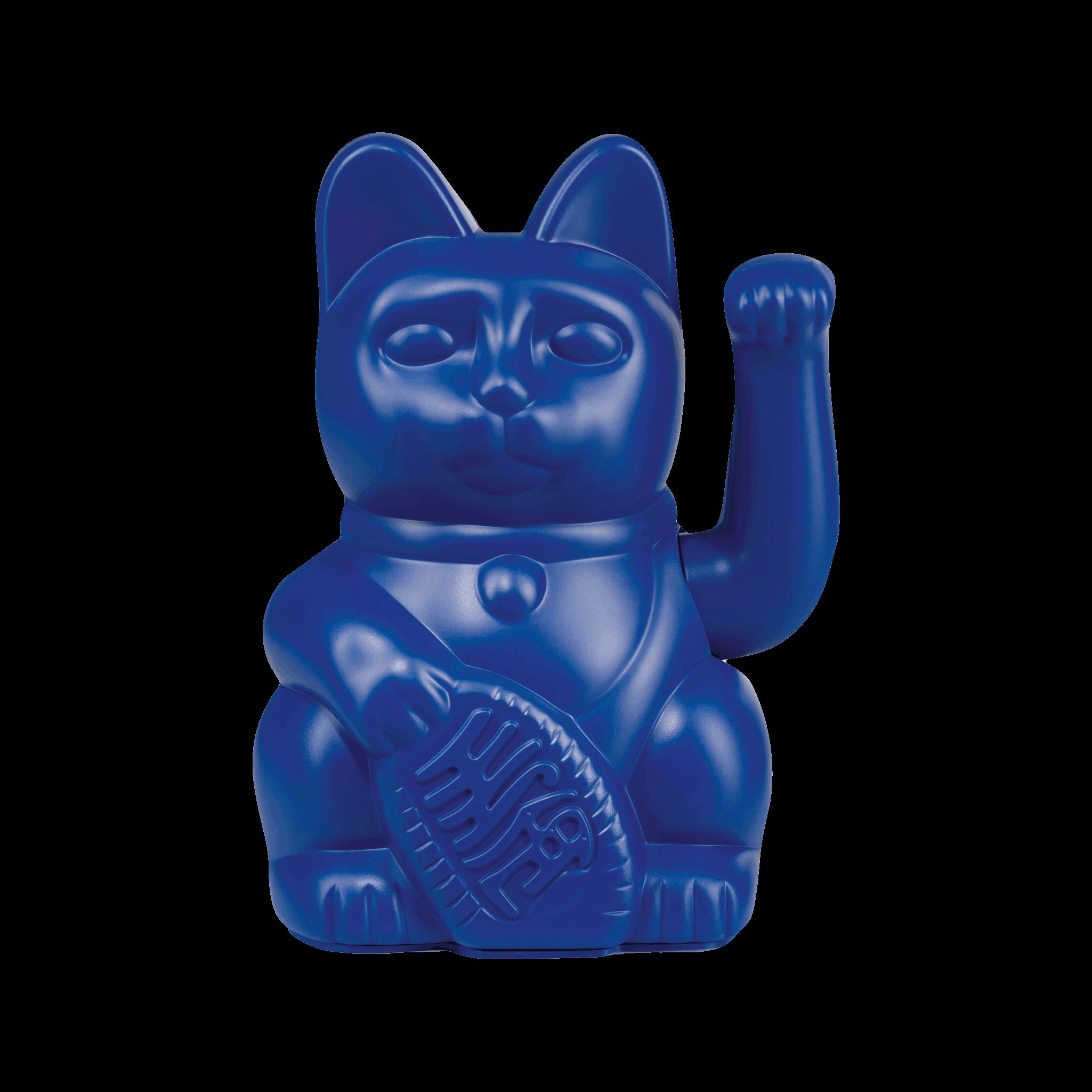 Winkekatze Dunkelblau Freisteller