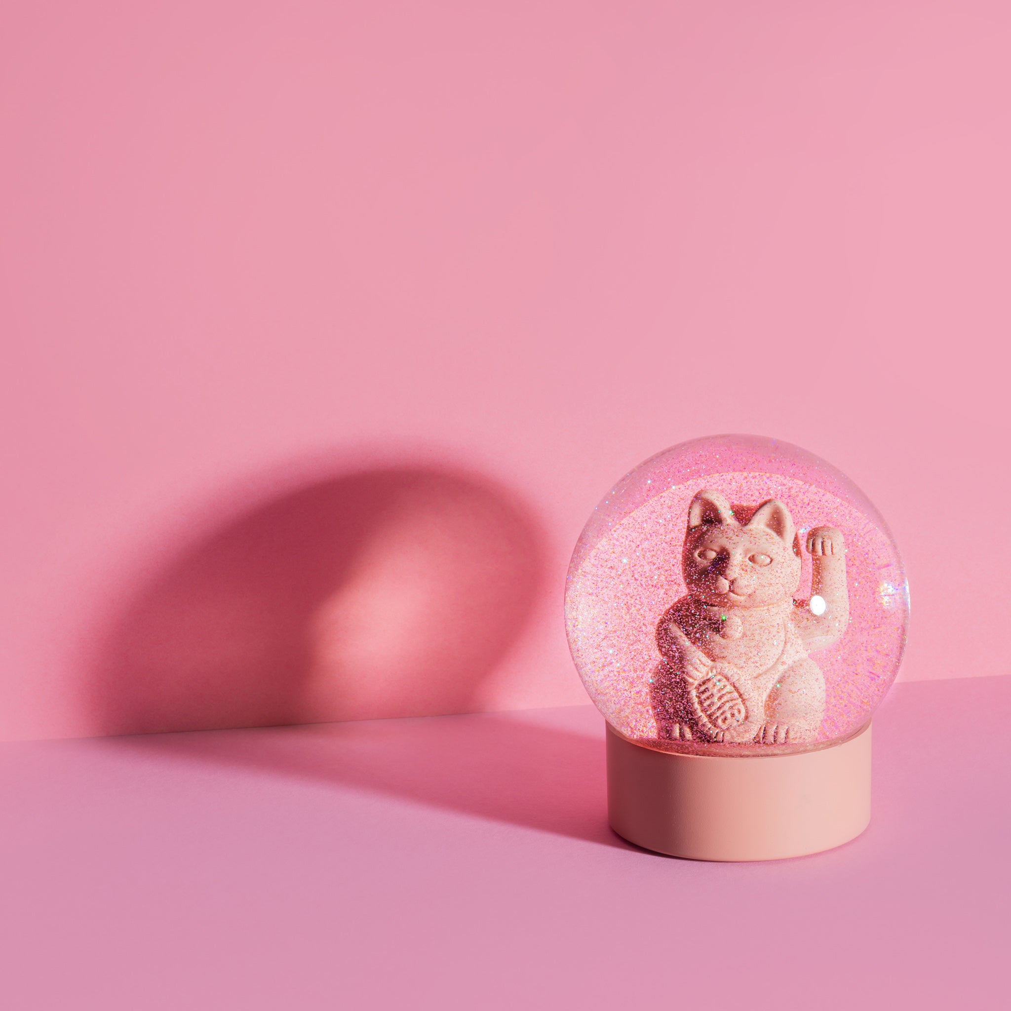 Maneki Neko Lucky Globe Winkekatze Pink