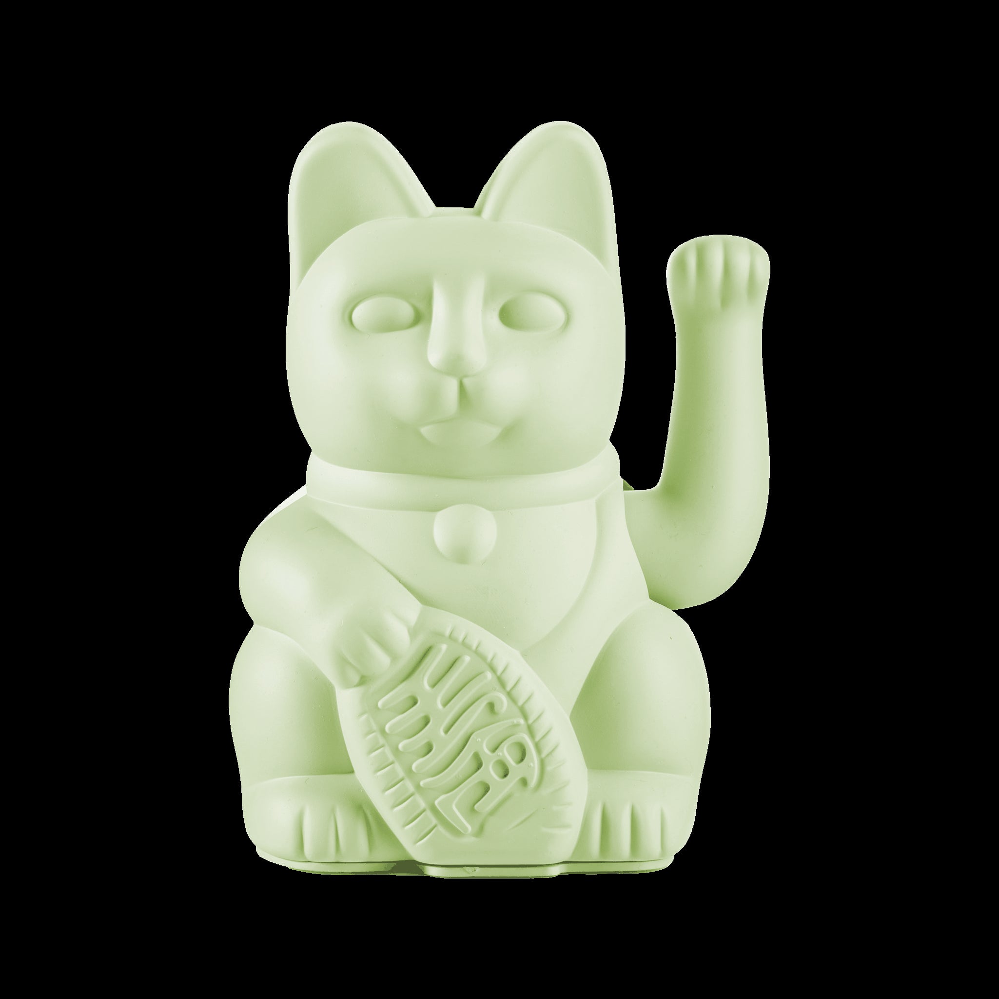 Winkekatze Hellgrün Freisteller