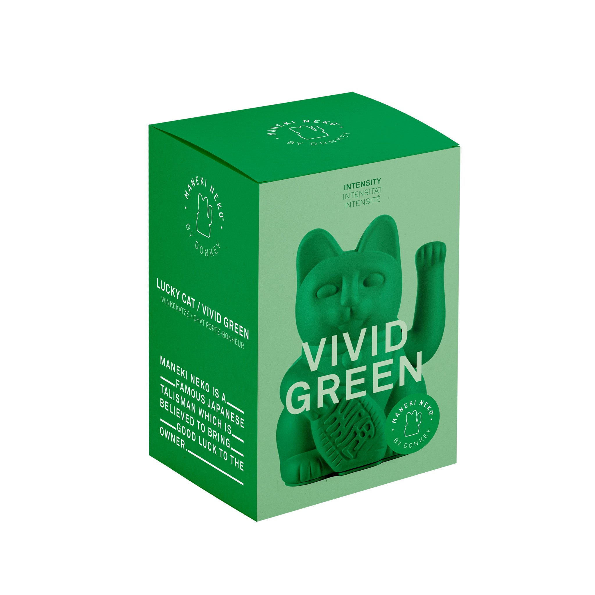 Winkekatze Leuchtendgrün Packageshot