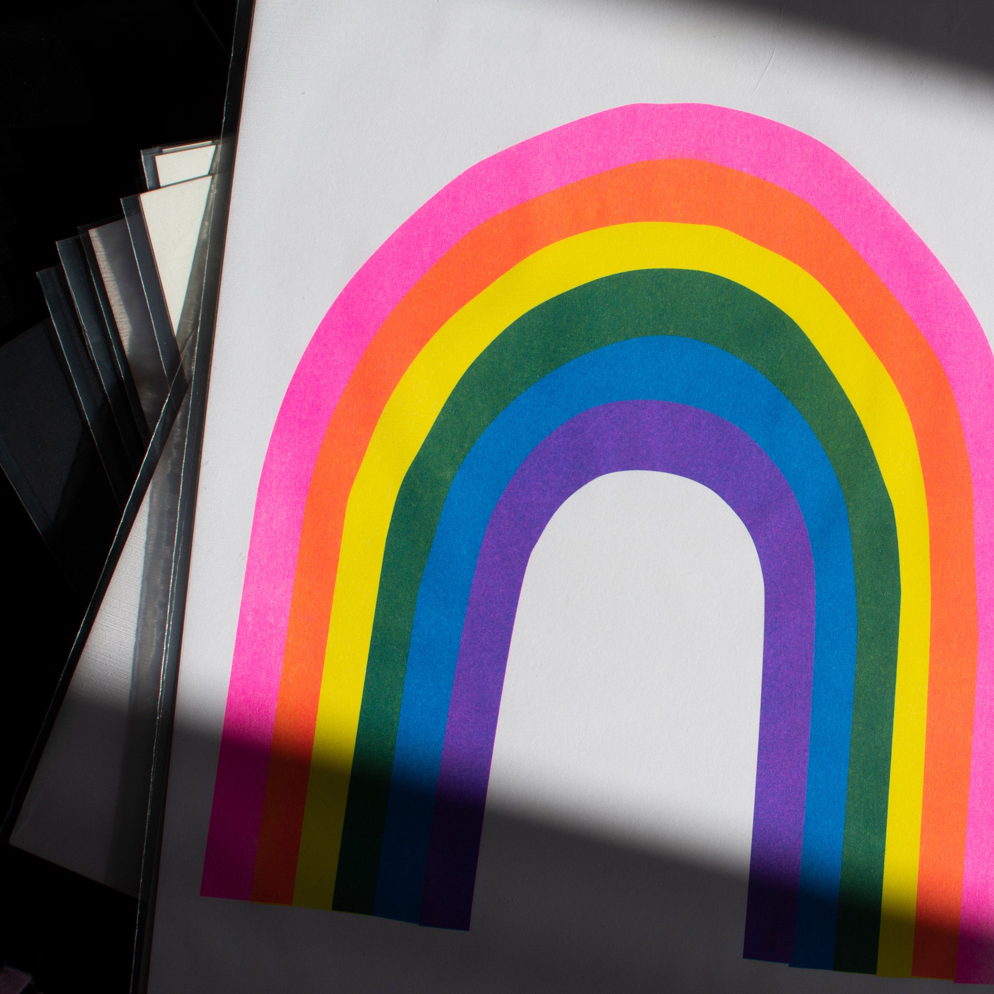 Risography Artprint Over the Rainbow