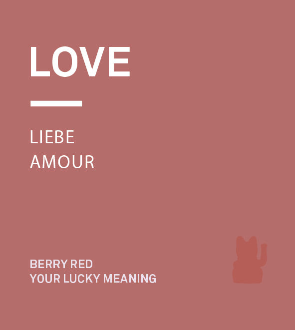 Farbbedeutung Winkekatze Berry Red