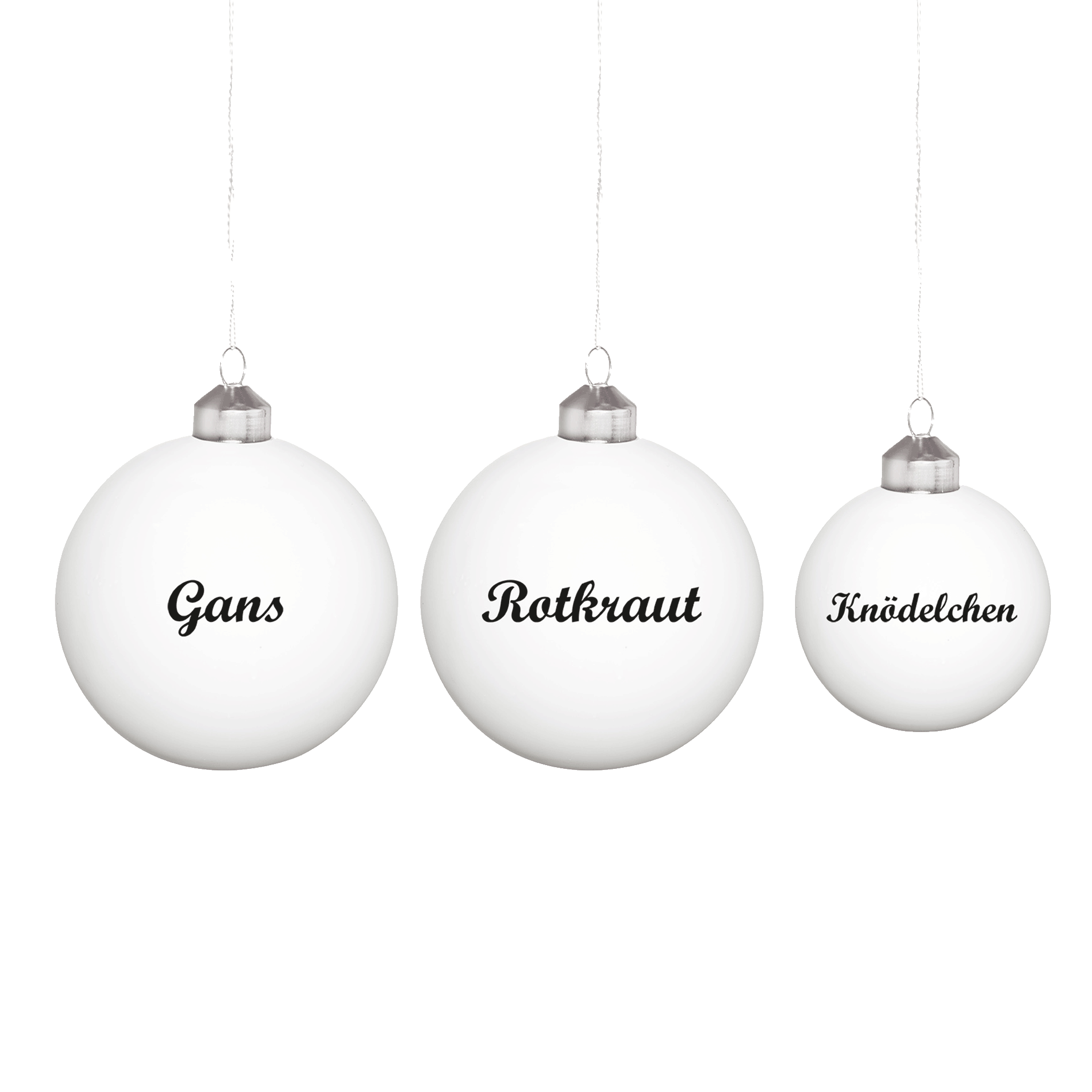Christmas Bauble Festessen Set 3pcs.